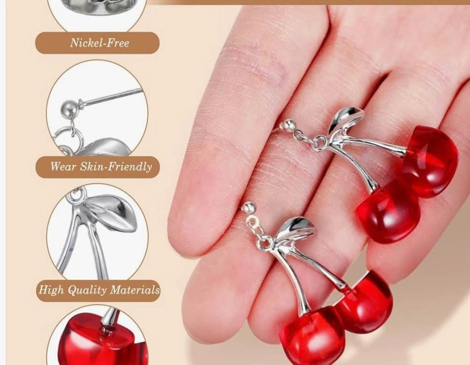 Cherry Charm Earring & Necklace Set — $8 - photo 3