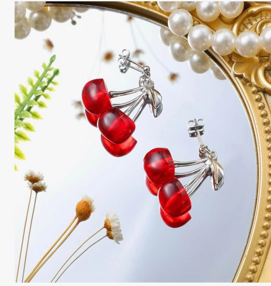 Cherry Charm Earring & Necklace Set — $8 - photo 4