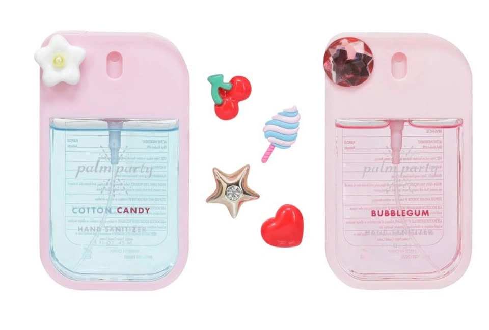 Palm Party 2-Pack Sanitizer Set w/ Charms — Cotton Candy & Bubbl - photo 3