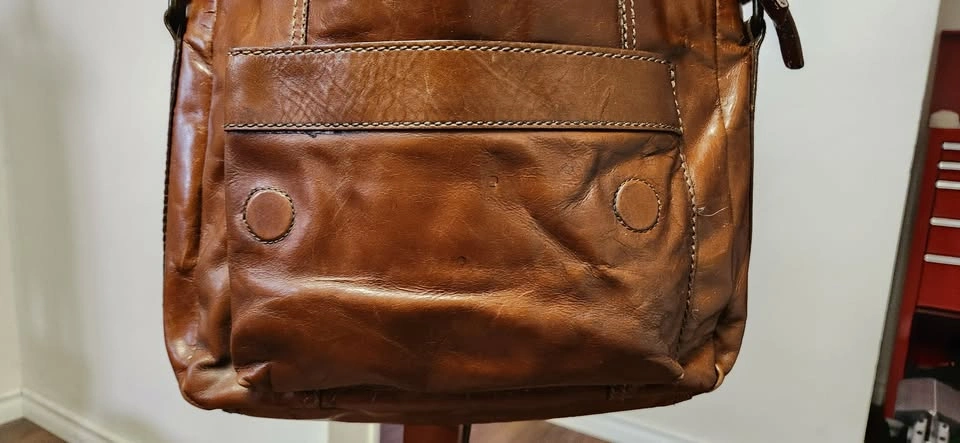 Fossil - Leather Messenger Bag Vintage Brown - photo 4