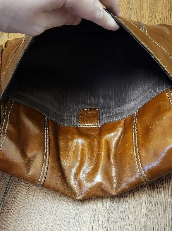 Fossil - Leather Messenger Bag Vintage Brown - photo 5