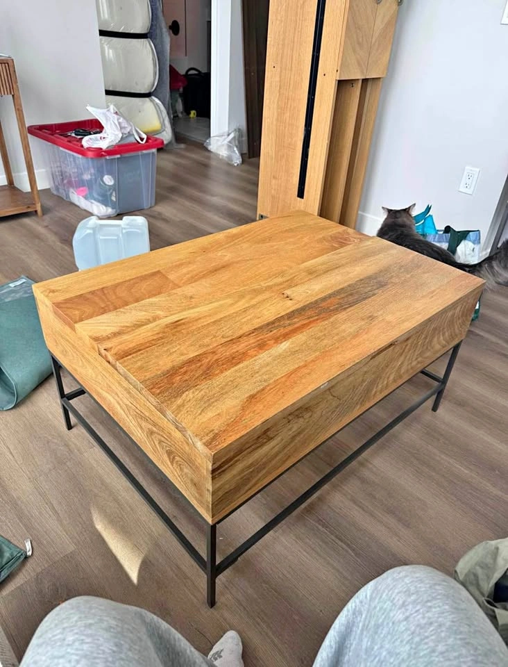 West Elm Industrial Storage Lift Top Coffee Table