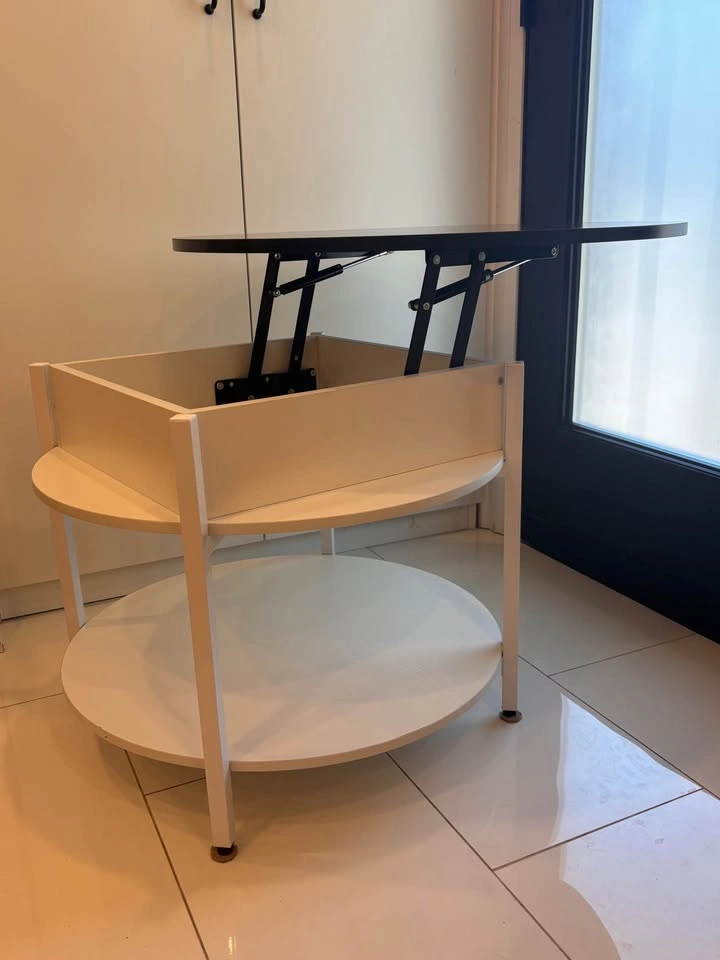 Round Lift-Top Coffee Table with Hidden Storage