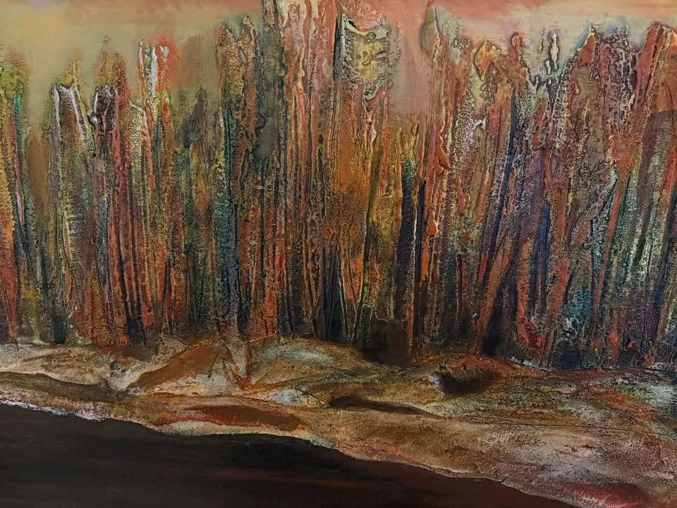 Vintage 1970s Mid-Century Brutalist Landscape by Talis Kikauka - photo 5