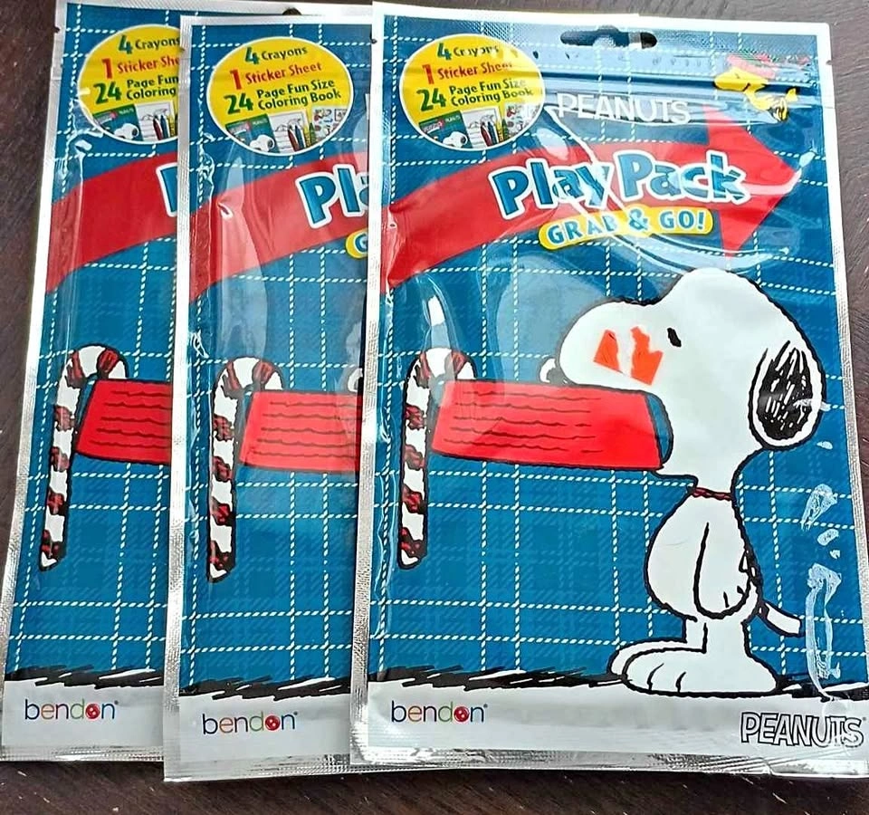 Snoopy Peanuts Coloring Book Stickers Kit 3 Total Take All