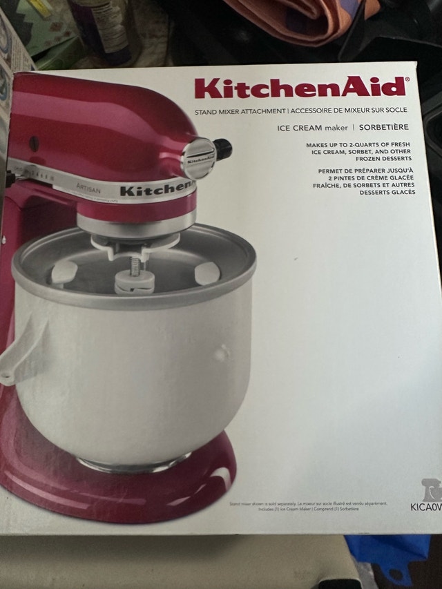 Brand new KITCHEN AID ice cream maker attachment