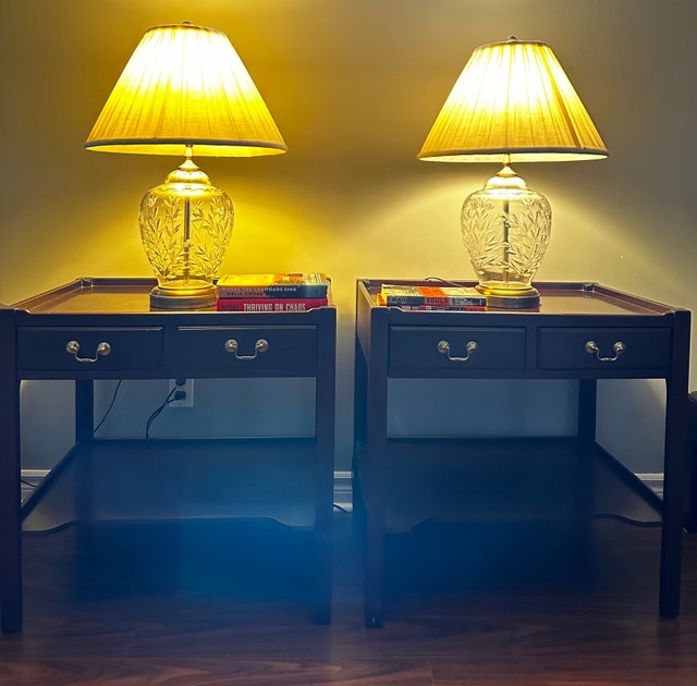 Vintage Wildwood Rocky Mount Crystal Table Lamps