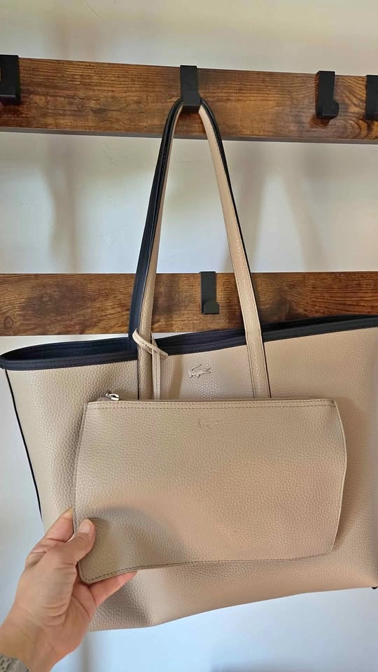 Lacoste Anna Reversible Tote Bag with Pouch