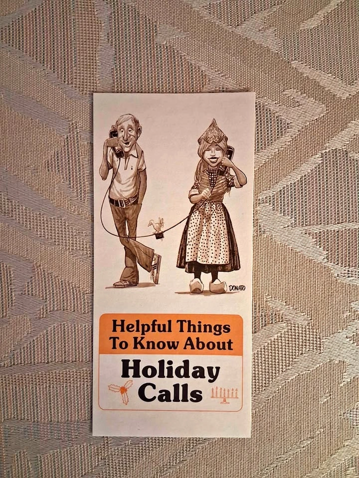 Vintage 1978 Bell Canada Telephone Pamphlet - Holiday Calls
