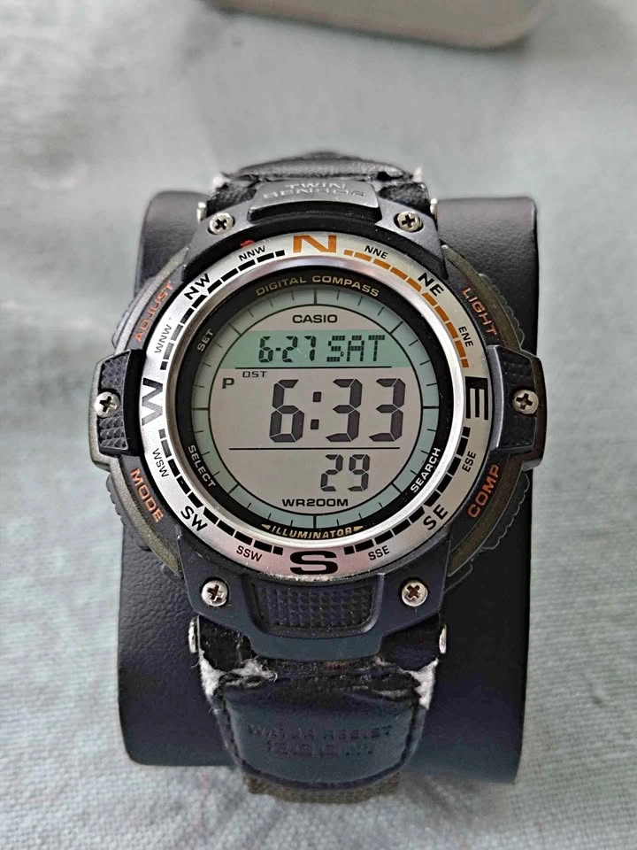 Casio SGW100B Twin Sensor Watch - Compass/Temp/World Time