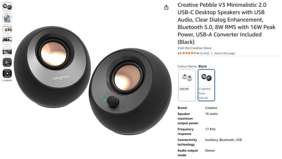 Creative Pebble V3 Speaker - photo 2