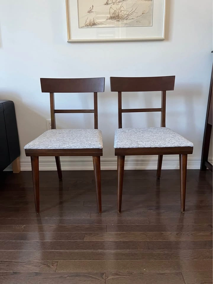 Set of 5 Mid-Century Modern Walnut Dining Chairs by Knechtel - photo 3