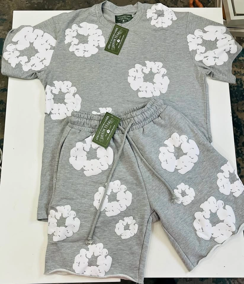 Denim Tears Cotton Wreath T-Shirt and Shorts Set
