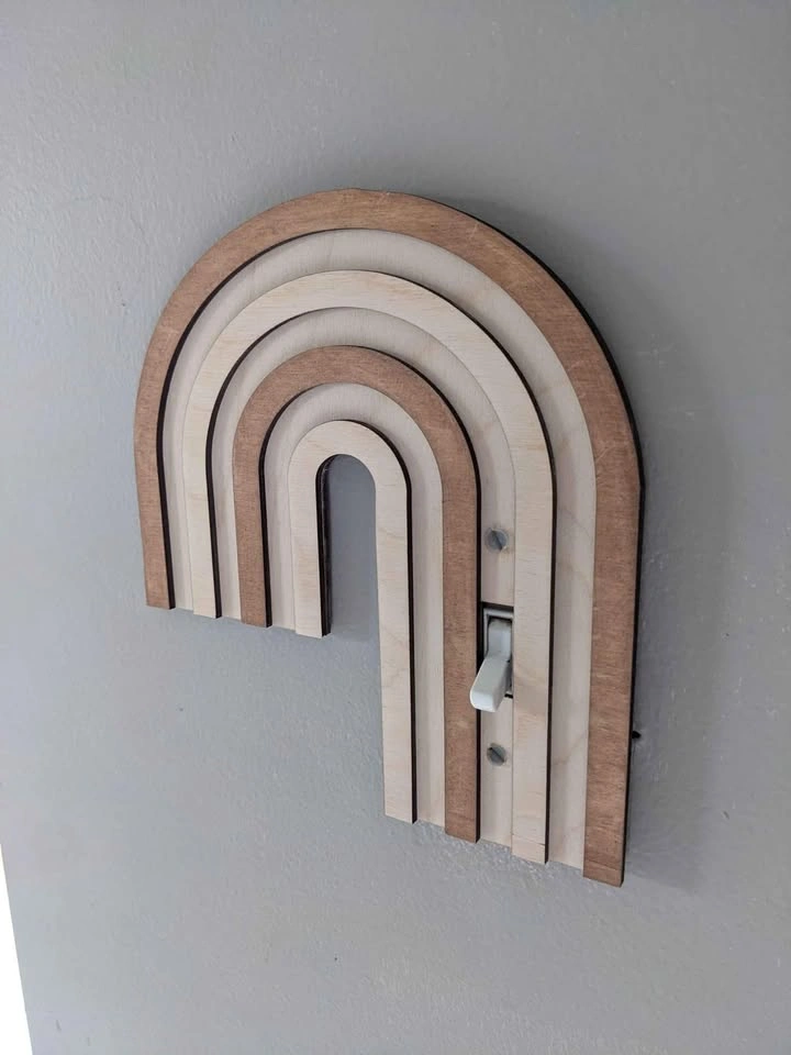 Rainbow wood light switch cover - photo 2