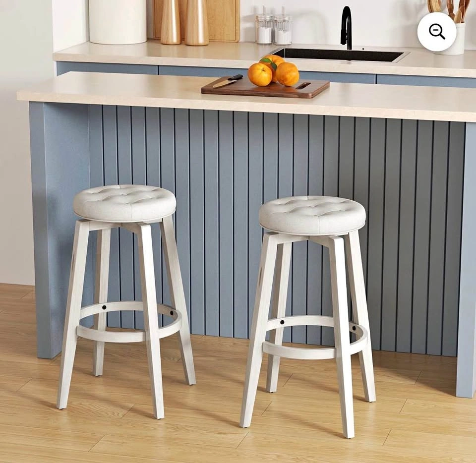 Costway 30" Swivel Upholstered Bar Stools (Set of 2) – New