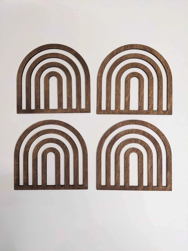 Wood coaster set - photo 3