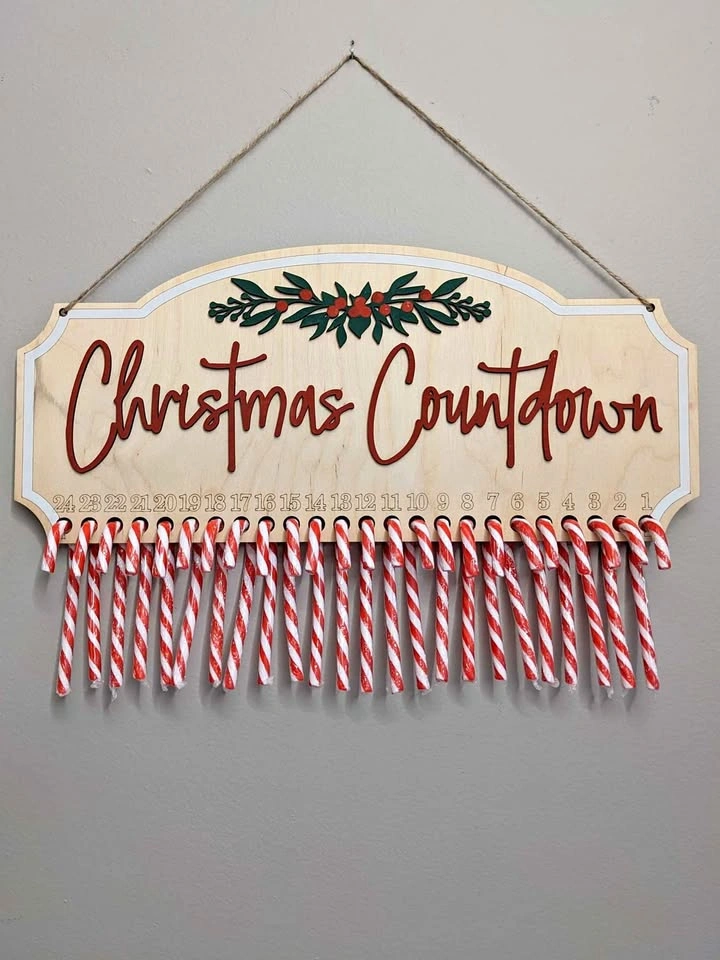 Candy Cane Countdown Calendar