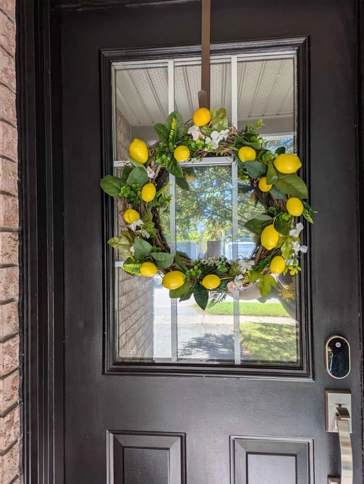 Lemon and blossom wreath handmade - photo 2