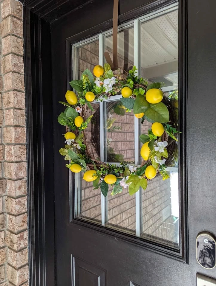 Lemon and blossom wreath handmade - photo 3