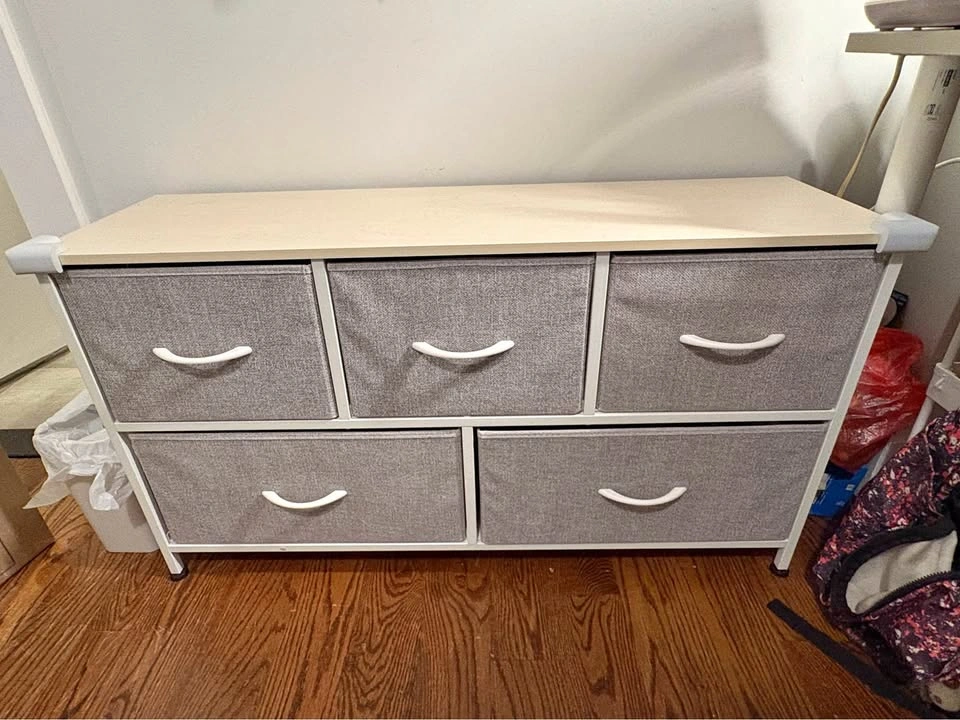 5-Drawer Fabric Dresser Storage Tower