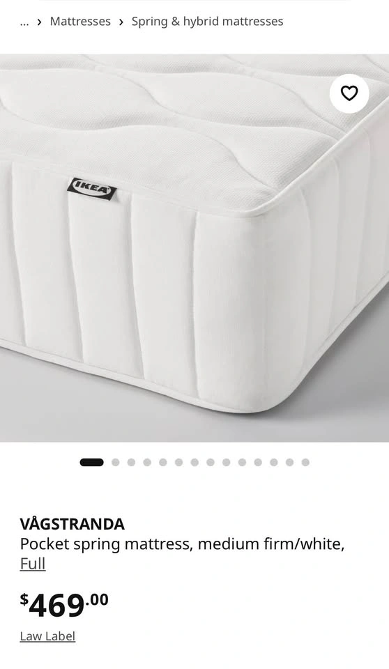 IKEA VÅGSTRANDA Pocket Spring Mattress, Full - photo 2