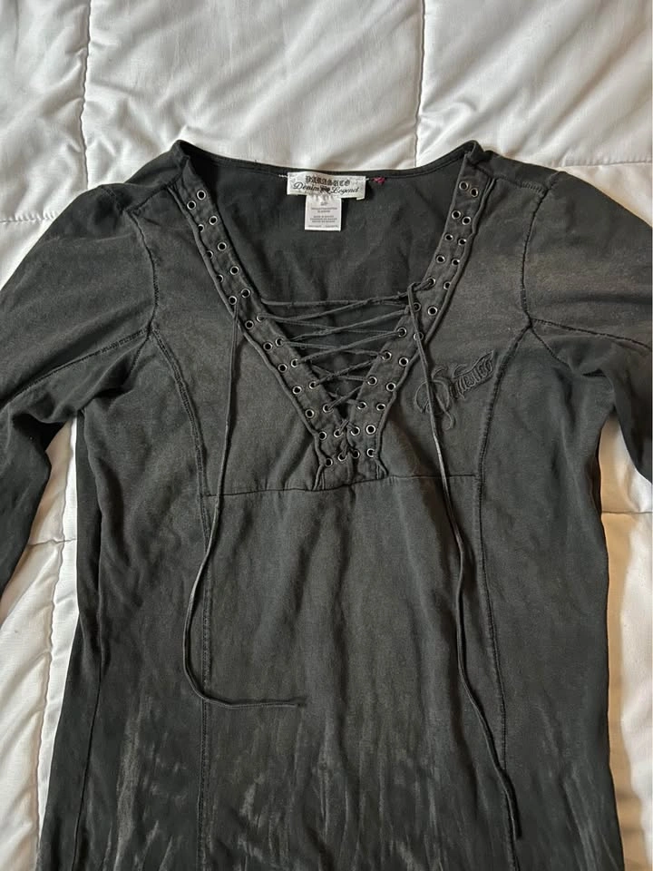 Parasuco Lace Up Long Sleeve Top - Small - photo 2