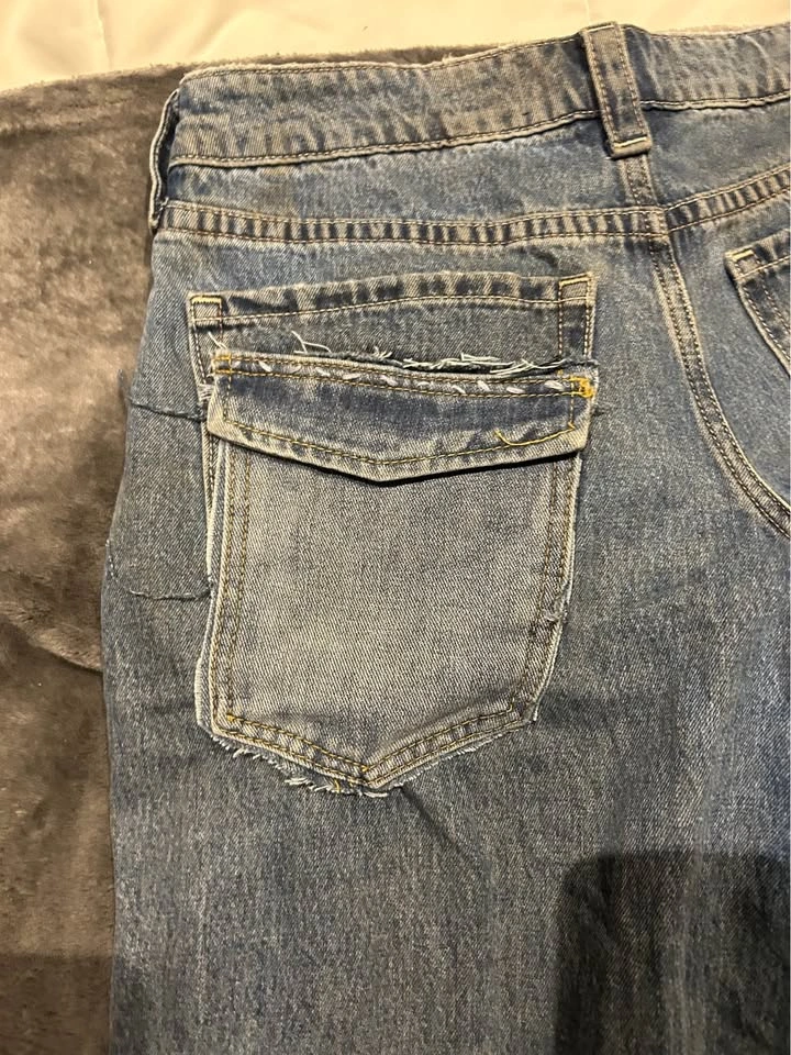 ‘Dirt’ Washed Baggy Blue Jeans - photo 4