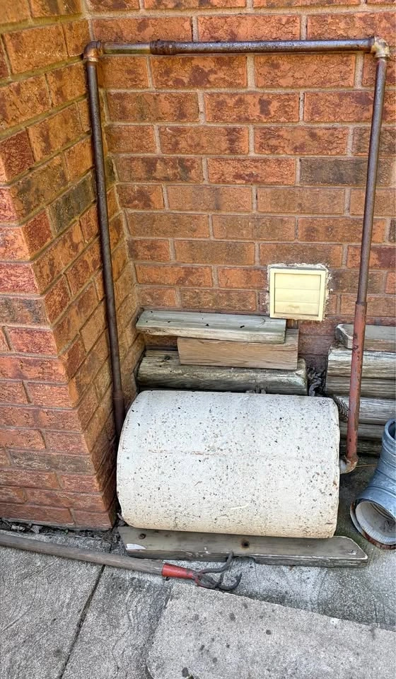 Lawn roller concrete