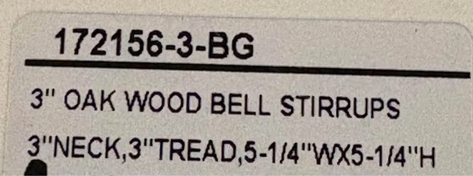 Stirrups 3” Oak Wood Bell - photo 2