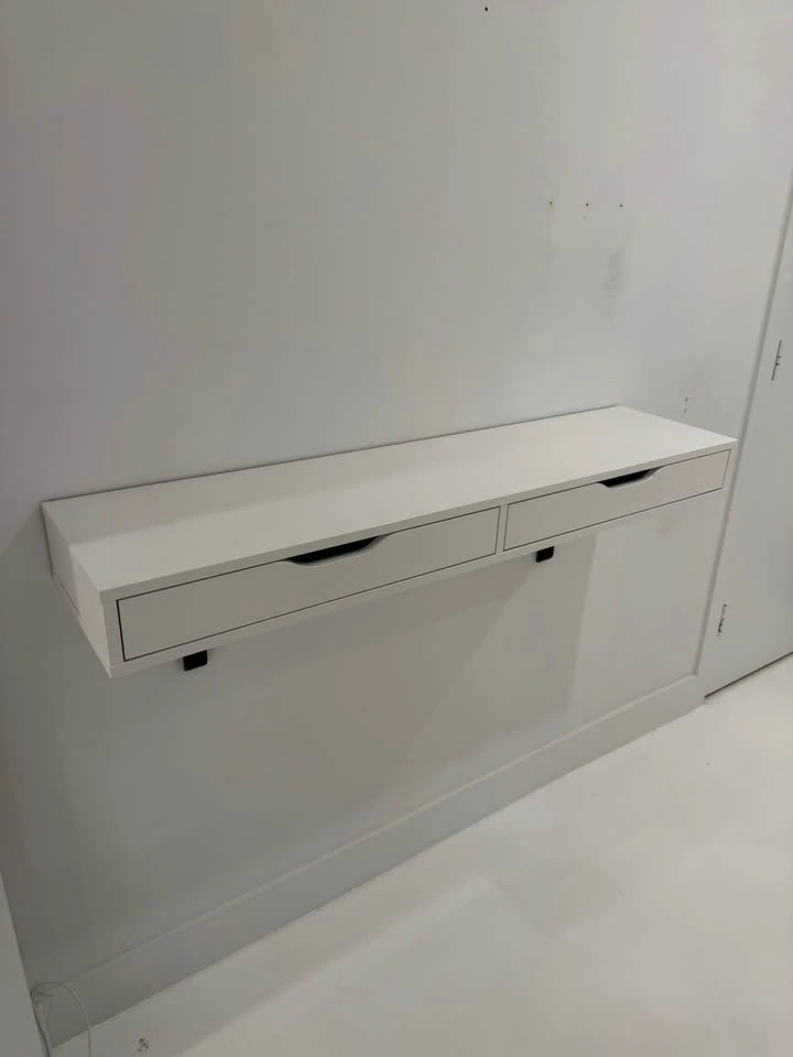 White floating console shelf - photo 3