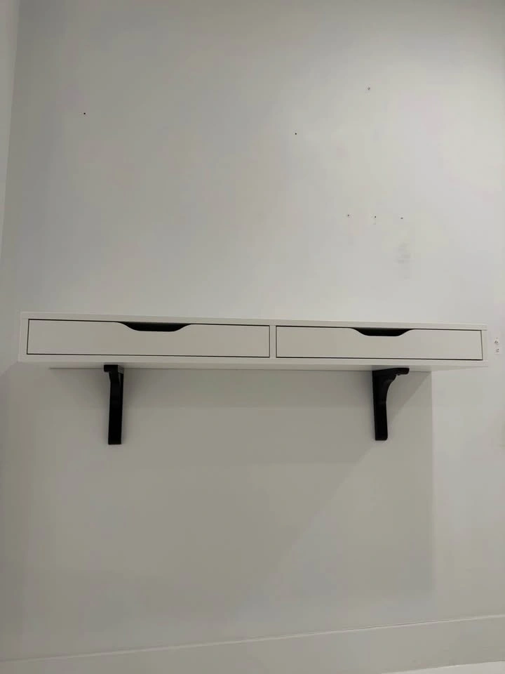 White floating console shelf - photo 4