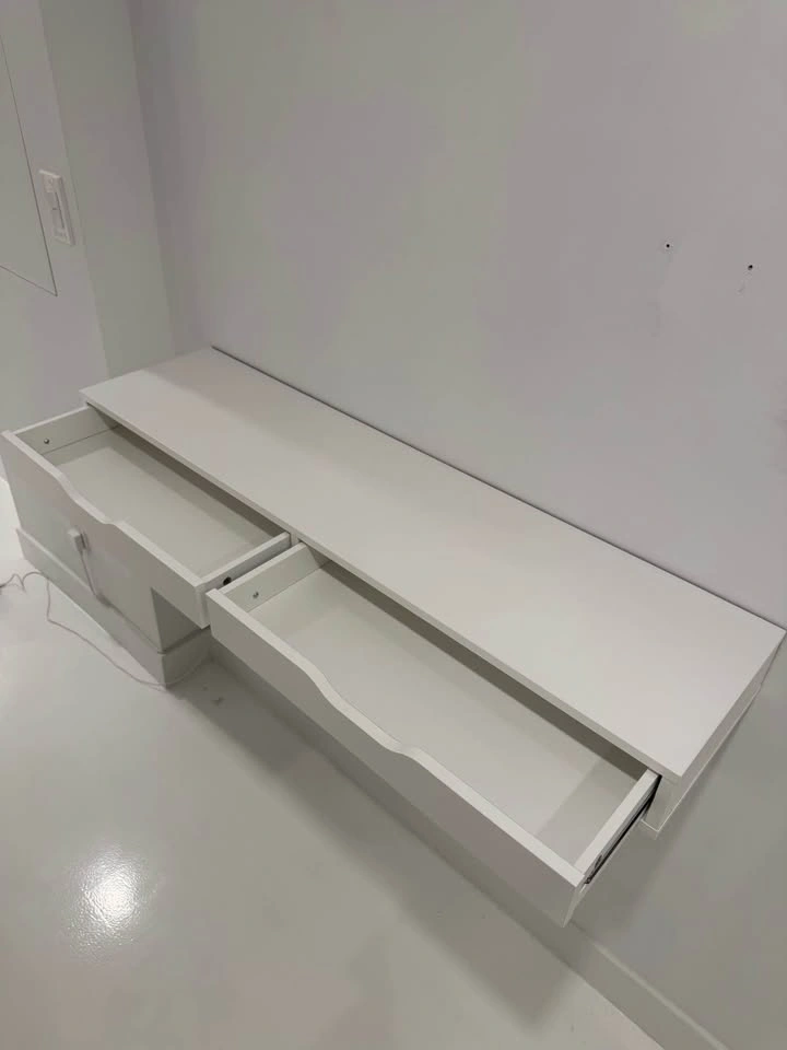 White floating console shelf - photo 5