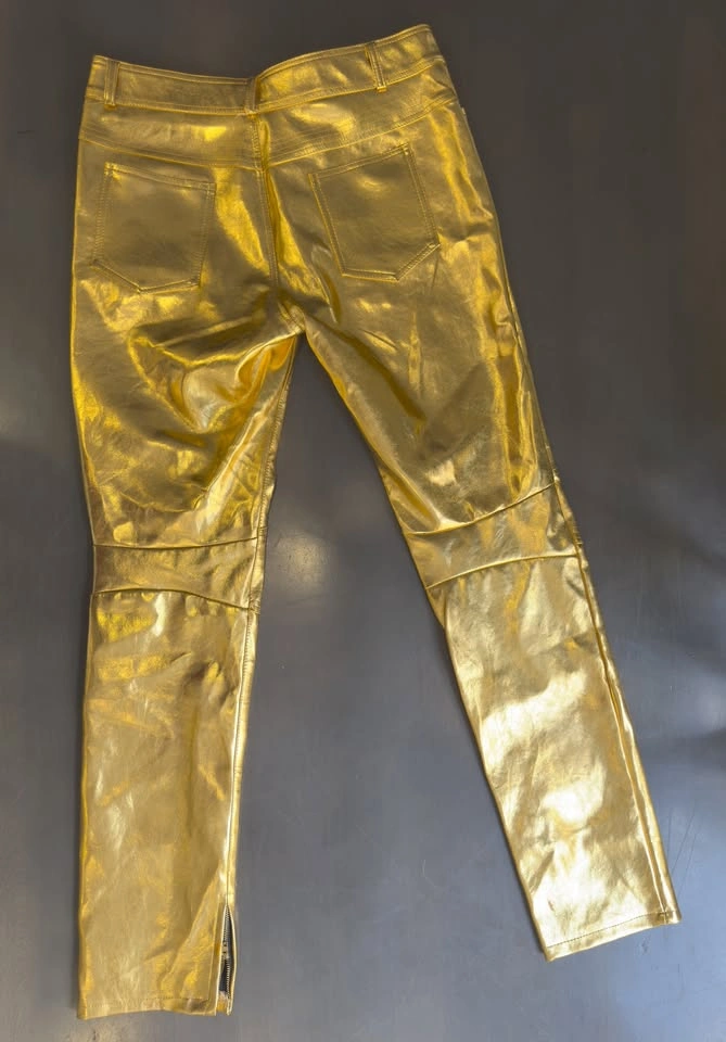 Men's Gold Metallic Pants, Costume, Performance Wear (32x40") - photo 2