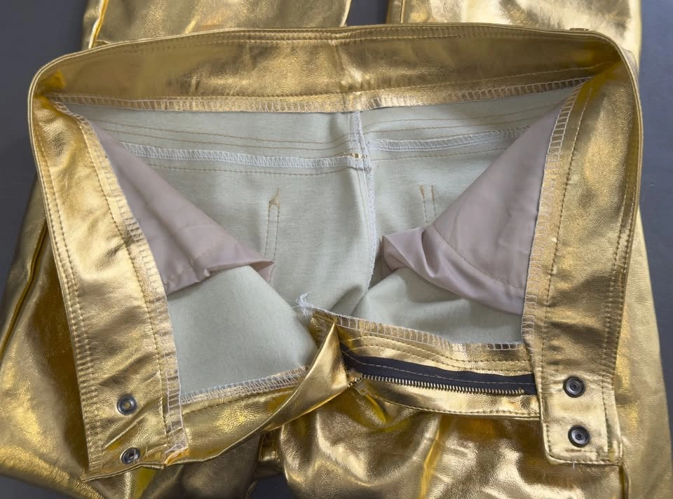 Men's Gold Metallic Pants, Costume, Performance Wear (32x40") - photo 3