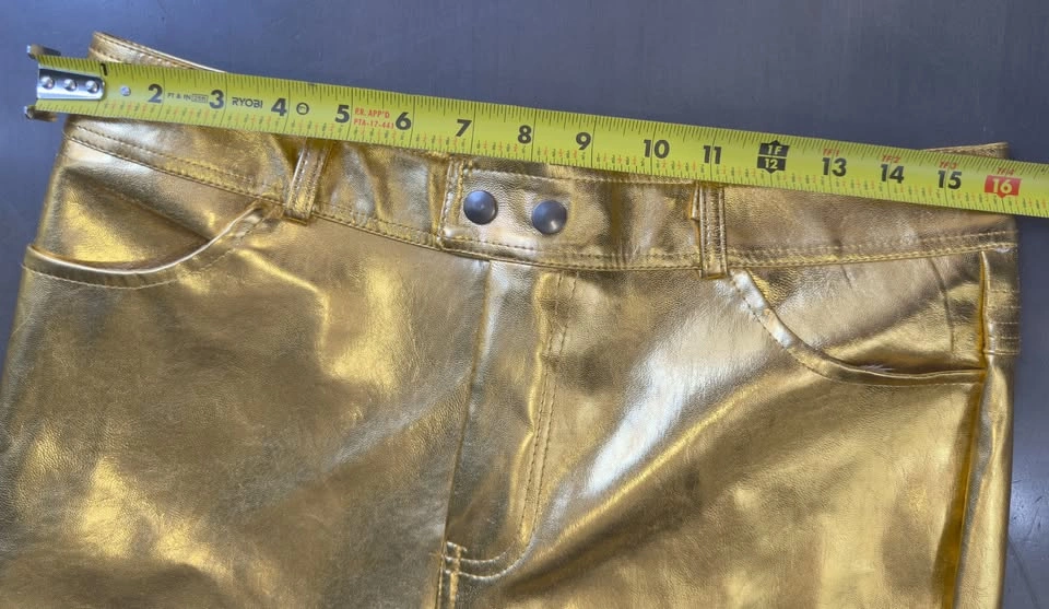 Men's Gold Metallic Pants, Costume, Performance Wear (32x40") - photo 5