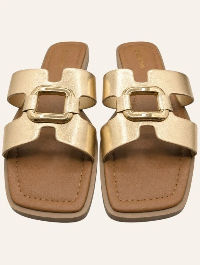 Soda Gold H Band Slide Sandals 8.5 NWOT - photo 2