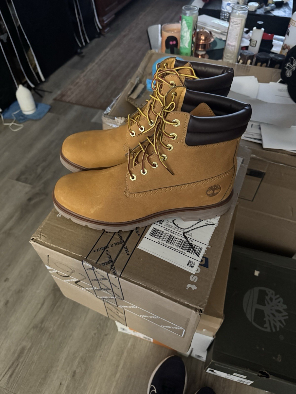 Timberland Men's Premium 6" Waterproof Boots - Wheat, Size 12 - photo 2