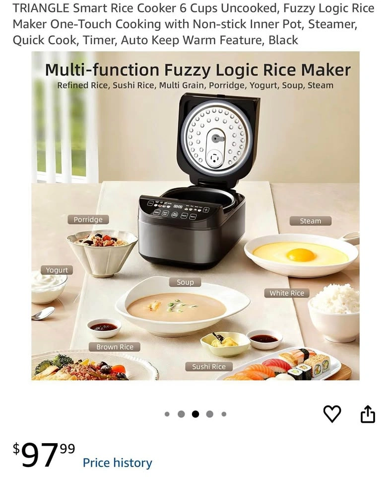 6 Cups Multi-function Smart Rice Cooker