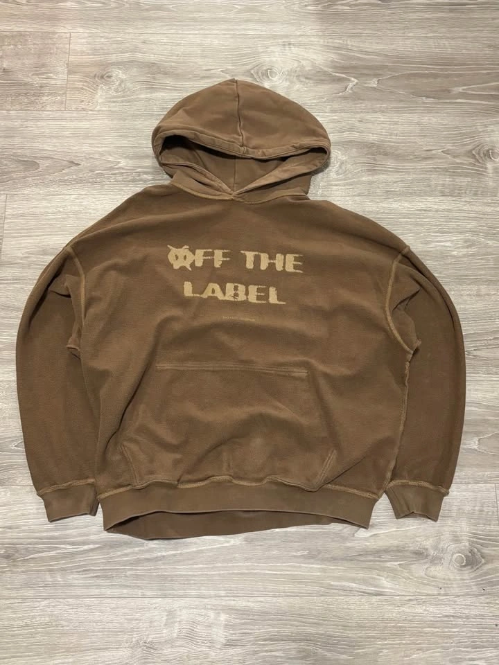 Off The Label (TakaOriginal) Reversible Brown Oversized Hoodie
