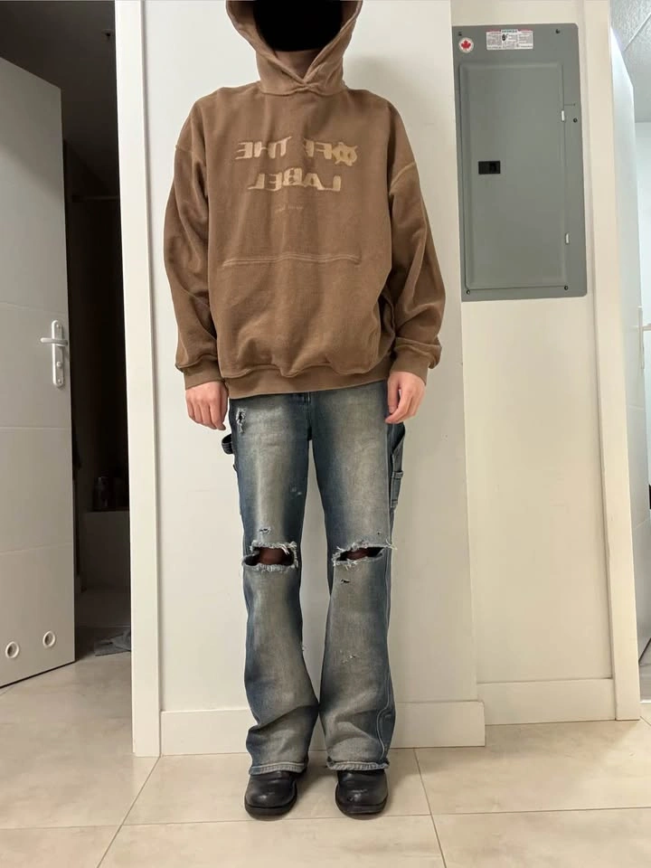 Off The Label (TakaOriginal) Reversible Brown Oversized Hoodie - photo 5