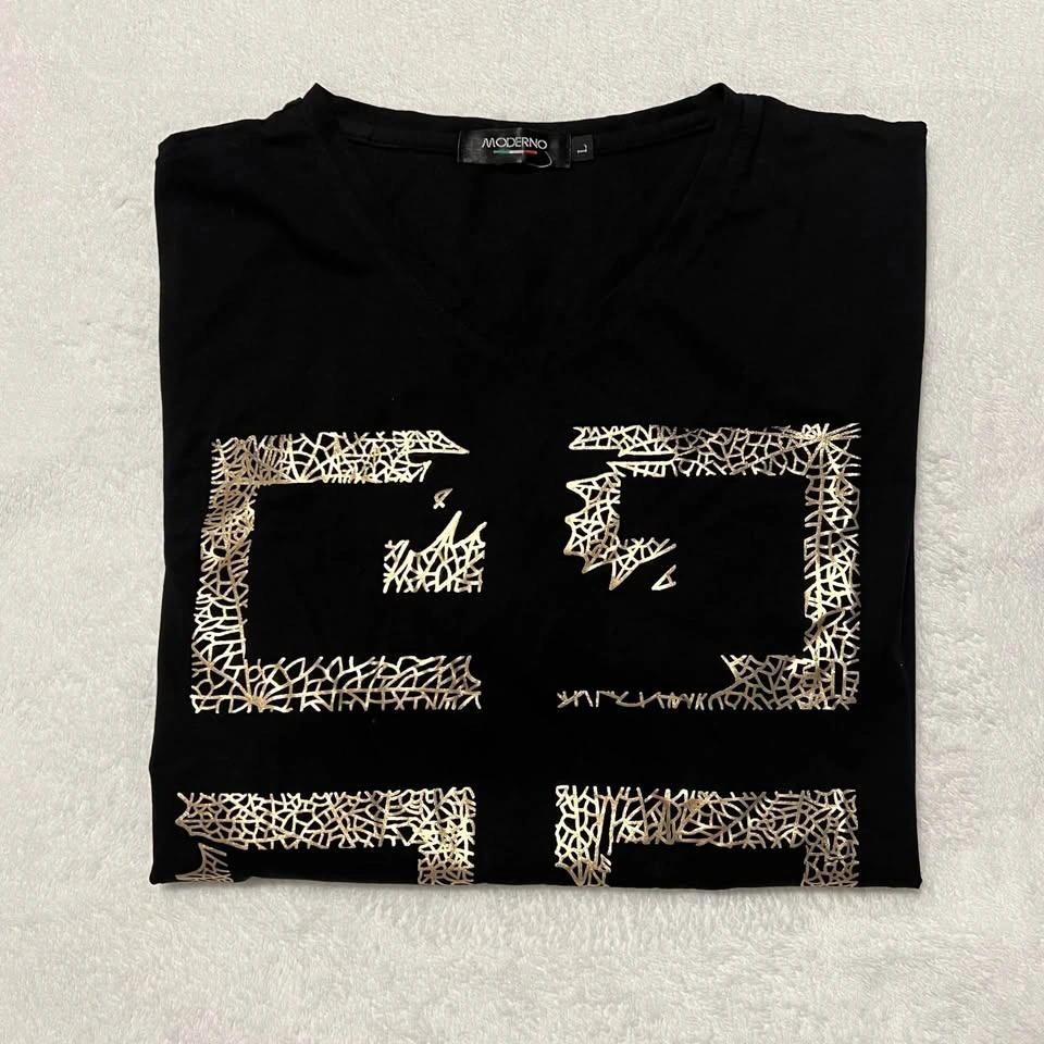Women’s V-Neck T-Shirt / Black / Size Large - photo 3