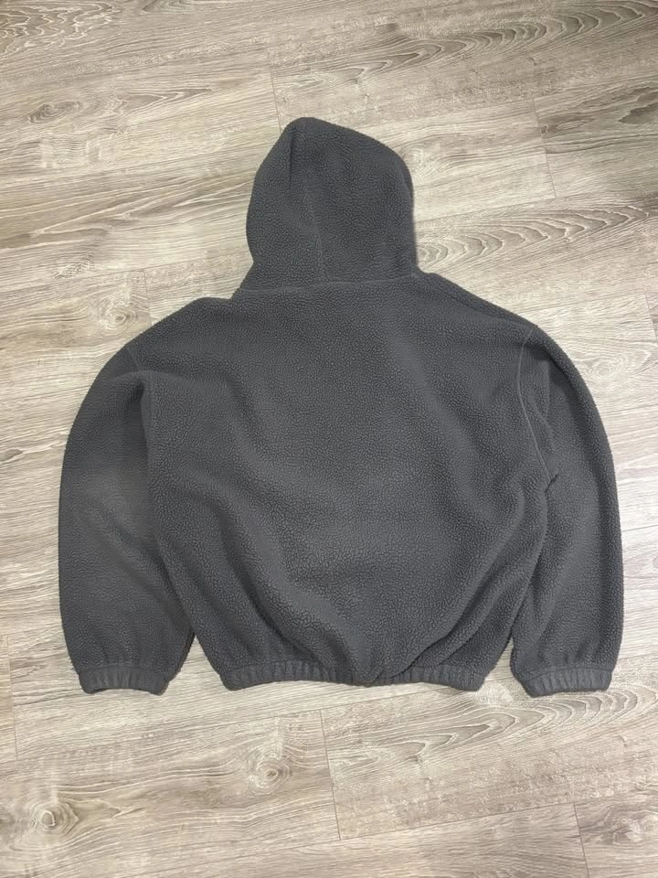 Off The Label Oversized Grey Fleece Hoodie - photo 2