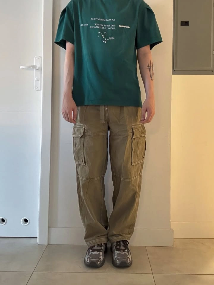 Zara Olive Green Cargo Pants - photo 5