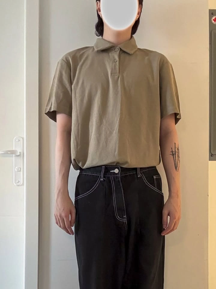 Zara Khaki Short Sleeve Polo Shirt - photo 4