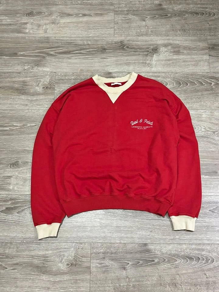 Zara Distressed Red Western Crewneck - photo 2