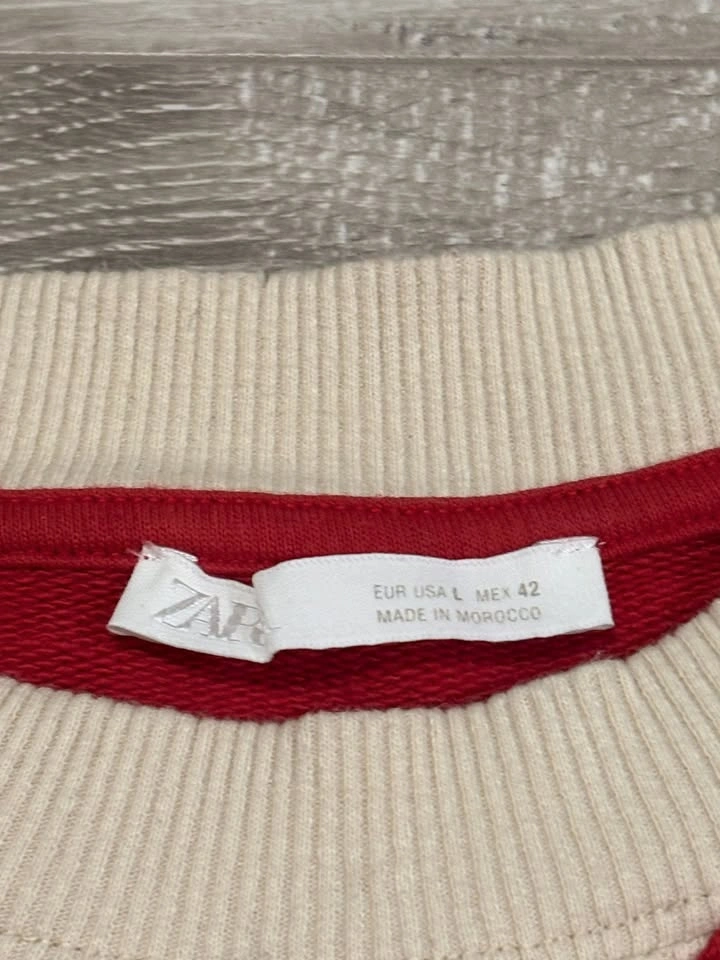 Zara Distressed Red Western Crewneck - photo 4