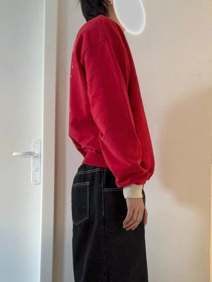 Zara Distressed Red Western Crewneck - photo 5
