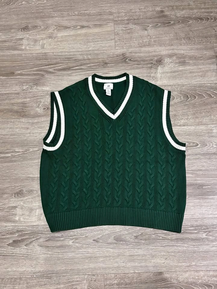 Collegiate H&M Forest Green Sweater Vest