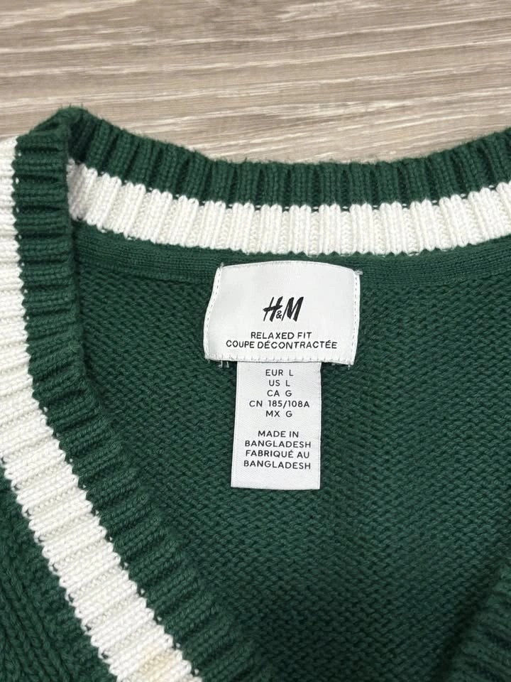 Collegiate H&M Forest Green Sweater Vest - photo 3