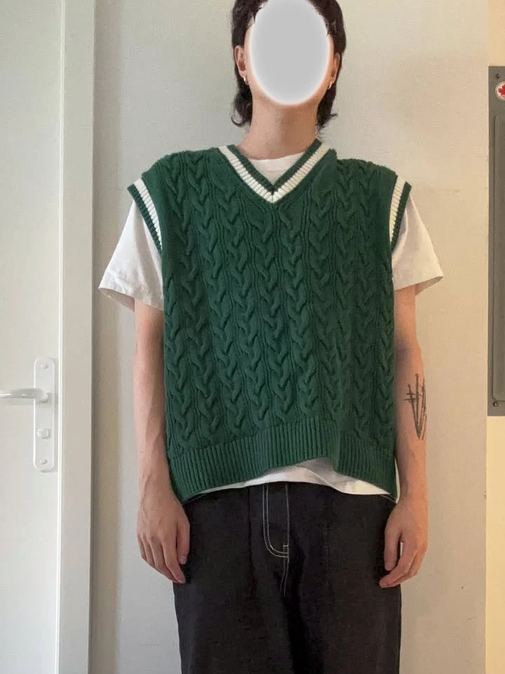 Collegiate H&M Forest Green Sweater Vest - photo 4